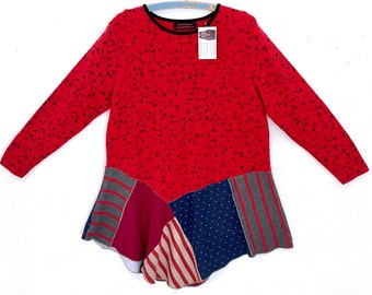 red knit tunic  size Lg