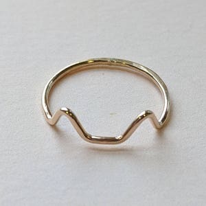 Cat ear ring, dainty gold filled or sterling silver stacking ring