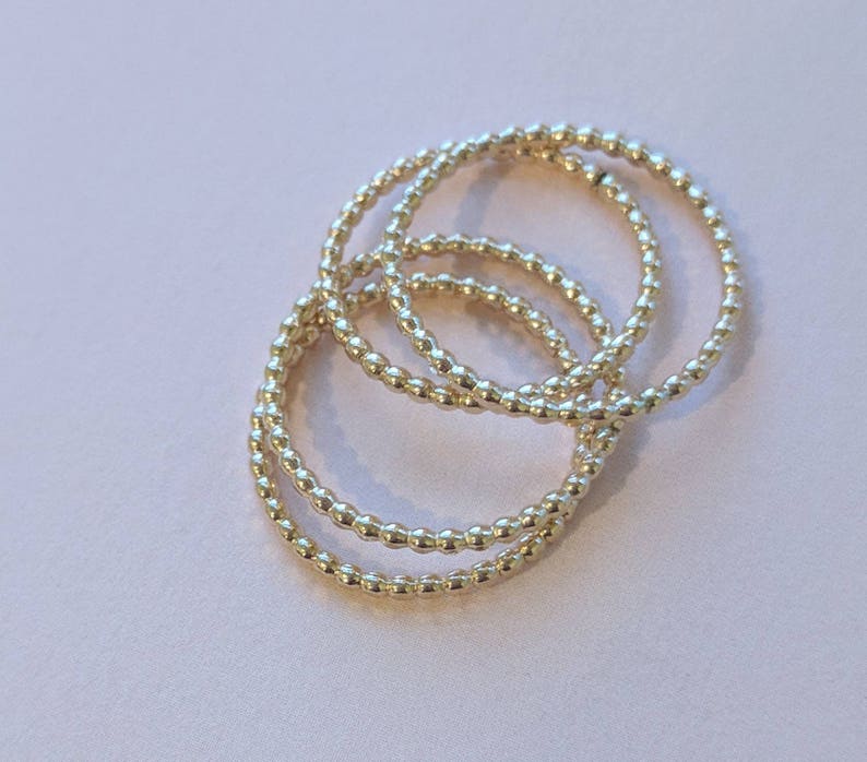 Gold filled dot stacking ring