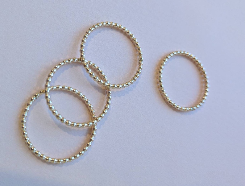Gold filled dot stacking ring