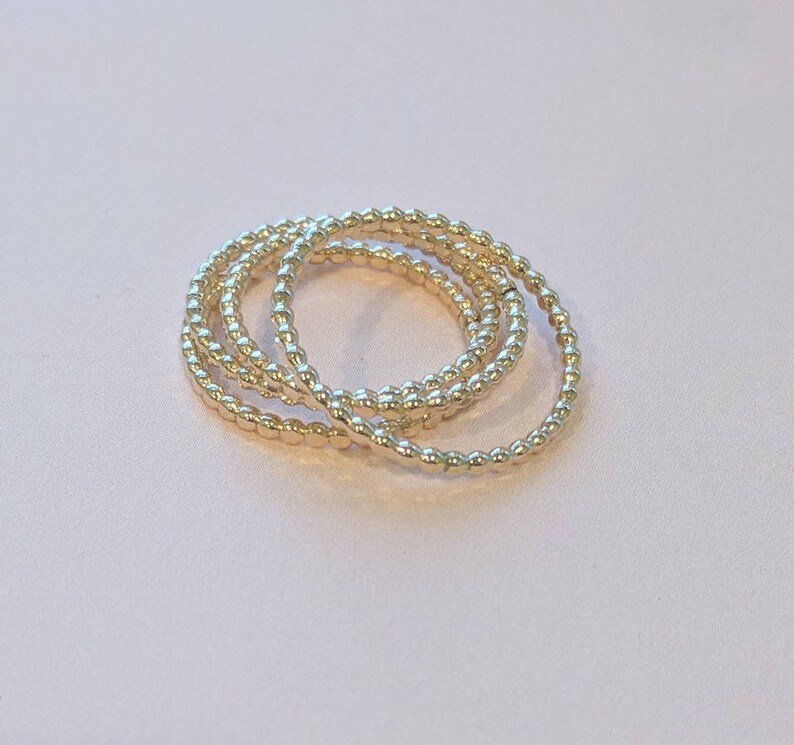Gold filled dot stacking ring