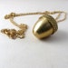 Secret Compartment Necklace, Acorn canister locket necklace with urn or stash container