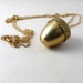 Secret Compartment Necklace, Acorn canister locket necklace with urn or stash container 