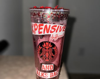 Vaso de 24 oz con forma de bola de nieve y esqueleto navideño