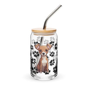 Italian Greyhound Glass Can- Adorable Dog Gift, Dog Mom/Dad Gift, Pet Lover Keepsake Gift, Unique Dog Lover Gift