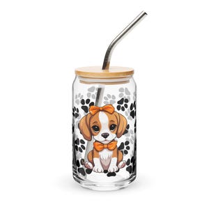 Beagle Glass Can- Adorable Dog Gift, Dog Mom/Dad Gift, Pet Lover Keepsake Gift, Unique Dog Lover Gift