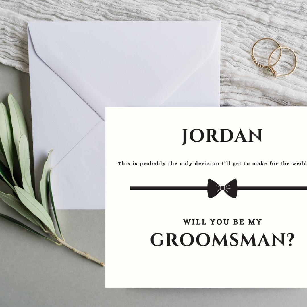 thumbnail image 2 of STOFINITY Groomsmen Proposal Gift - 8 Will You Be My Groomsman Cards, 2 Will You Be 2 of 10