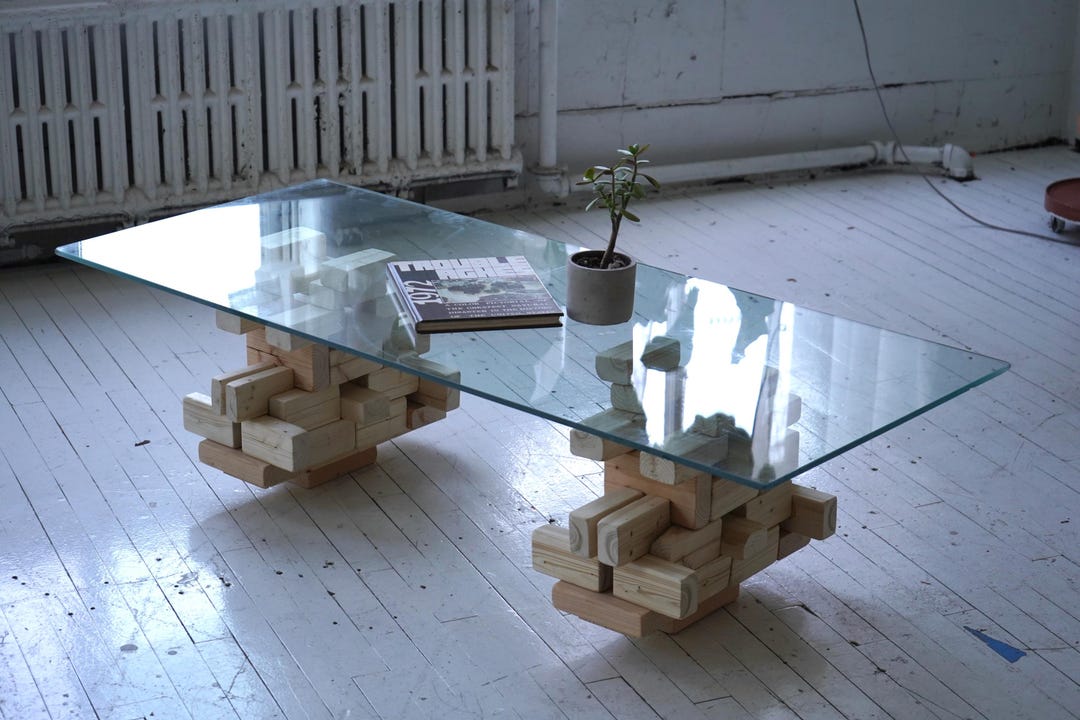 Timber Blocks Table Handcrafted Woodblock Coffee Table - Etsy