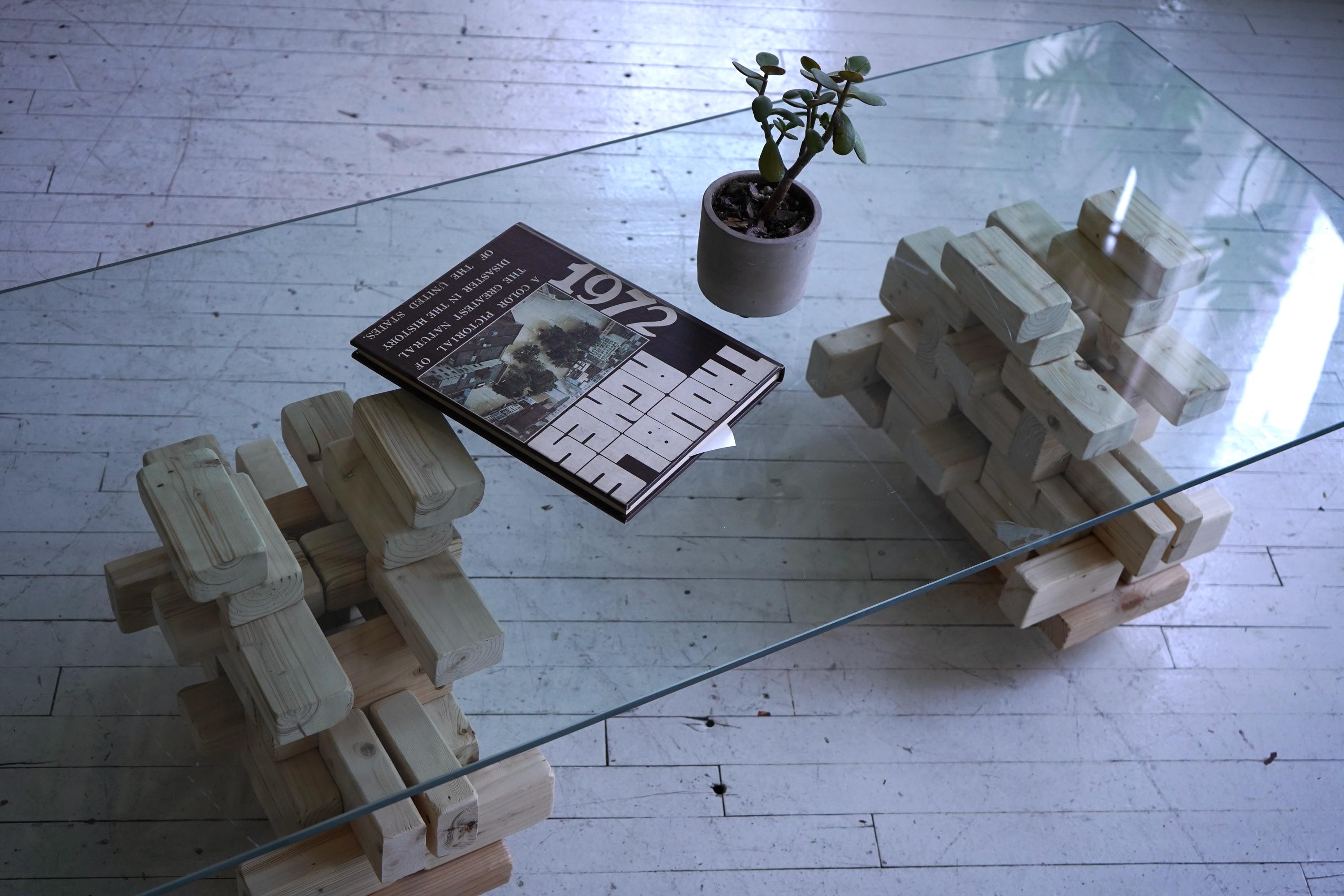 Timber Blocks Table Handcrafted Woodblock Coffee Table - Etsy