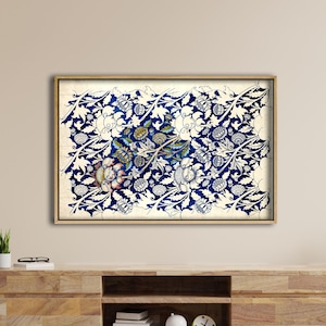 Stampa su tela di William Morris, stampa floreale vintage da parete, decorazione in stile Arts and Crafts, poster con motivo botanico, regalo di Natale per lei