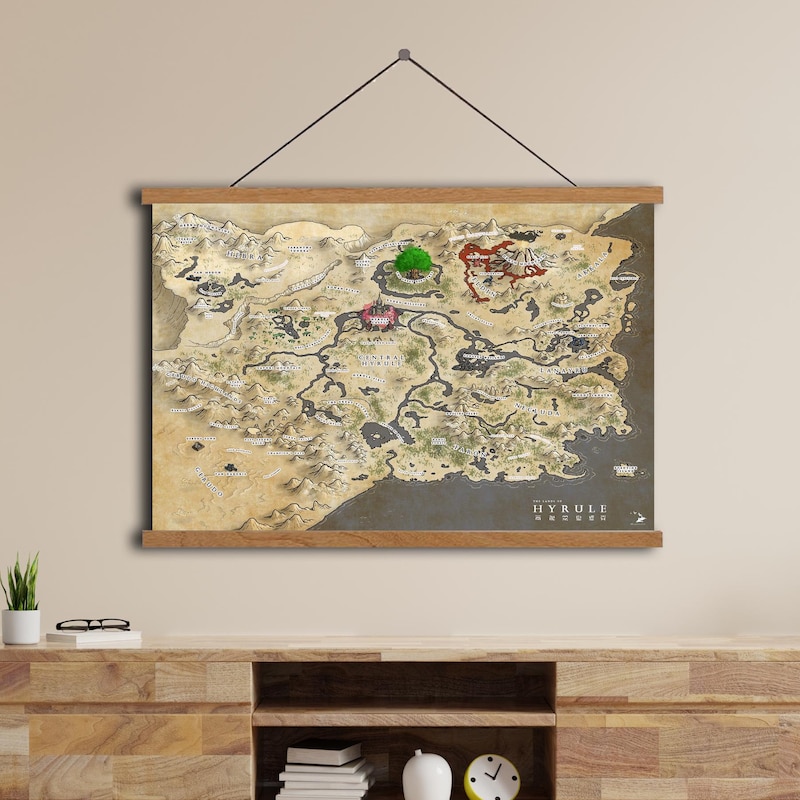 Hyrule Map Frame - Etsy