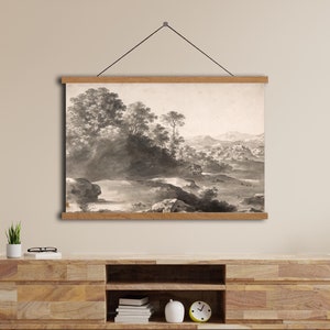 Oversized Wall Art,Black And White Vintage Art,Large Wall Decor,Large Wall Art,Canvas Tapestry Wall Art, Modern Wall Art,Landscape Vintage,