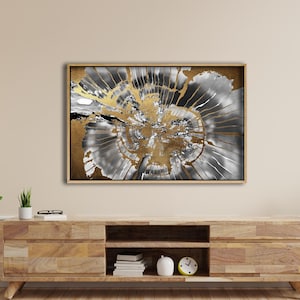 Black And Gold Tree Ring Art Prints, Modern Neutral Abstract, Abstract Art, Abstract Wall Art, , Minimalist Wall Art, Fine Art Prints