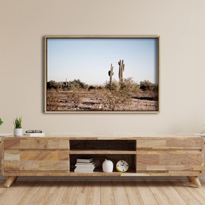 Arizona Kaktus Druck, gerahmt Wüsten Kunst, Arizona Sepia Kunst, Arizona Mountains Leinwand, Wüstendruck des Südwestens, Wüstendruck,