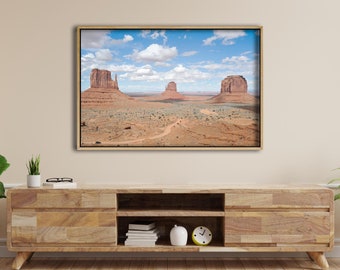 Desierto de Arizona, Arte del desierto enmarcado, Lienzo de las montañas de Arizona, Impresión del desierto del suroeste, Impresión del desierto
