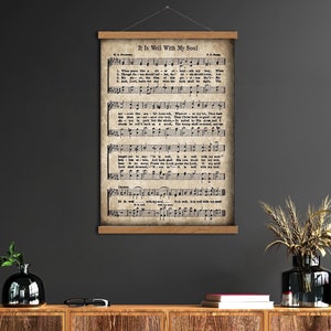 It Is Well With My Soul Print,Vintage Sheet Music,Hymn Vintage song page art,Aged Antique Hymn, Inspirational Quote, Scrapbook Collage