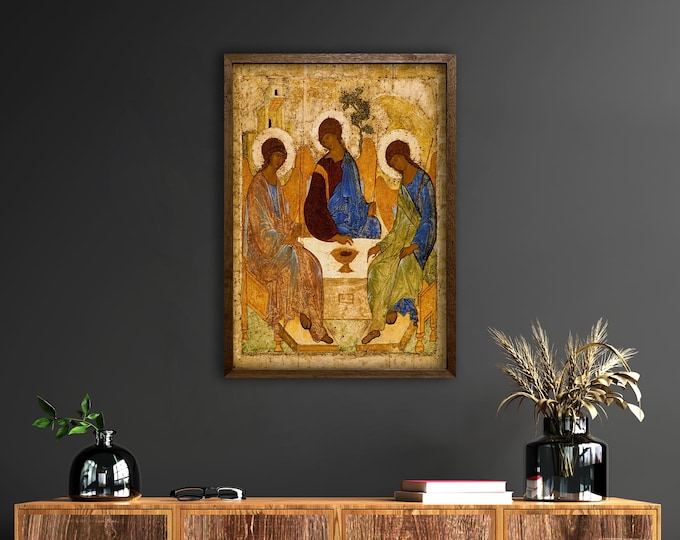 Holy Trinity POSTER A2 Rublev Trinity Print Byzantine Icon Christmas ...
