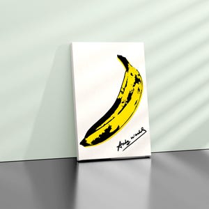 Andy Warhol Banana  pop art poster, Andy Warhol Banana Print, Velvet Underground cover art, Kitchen wall decor