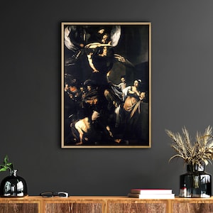 Caravaggio : The Seven Acts of Mercy (1607) Canvas Gallery Wrapped or Framed Giclee Wall Art Print