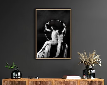 Flapper Follies Art Print,Art Wall Decor,Jazz Age- 1920's,Glamorous,Risque Woman with Hoop