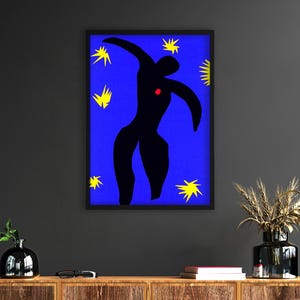 Henri Matisse Icarus Poster, Art Print, Matisse Jazz, Art Print Without Text, Blue and Yellow, Home Decor, Wall Art