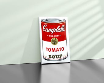 Insegna In Metallo Retrò Campbell's Tomato Soup - Poster In Latta 20x30 Cm - Decorazione Vintage Per Ufficio, Cucina, Bar, Club - Con Fori Preforati