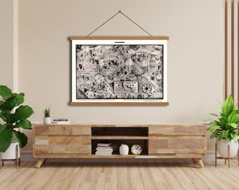 Harlem A Night Club Karte von Harlem Print - New York City Harlem Renaissance Jazz Musik Tanz Unterhaltung Swing Lindy Hop