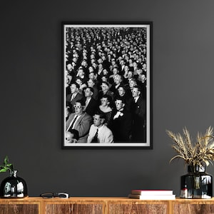 Black and White,Opening Night Screening Black and White Wall Art, Vintage Print, Photography Prints, Museum Quality Photo,Vintage Cinema
