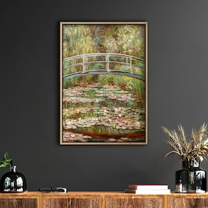 Monet Poster Bridge over a Pond of Water Lilies 1899 Eclectic Wall Art Maximalist decor Claude Monet Print Impressionism Art