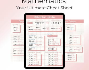 Cheatsheet wiskunde (volledig) Beste voor technische studenten. Cheatsheet direct downloaden