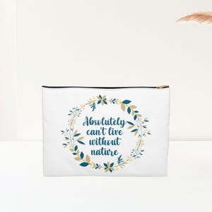 Nature accessory pouch, Makeup bag, Zipped coin purse, Simple design pouch, Travel organizer, Makeup pouch