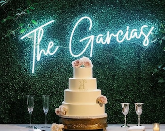 Custom Wedding Neon Sign, Custom Last Name Neon Sign, Neon Sign Custom Wedding, Custom Led Neon Sign For Wedding, Light Up Sign, Home Decor