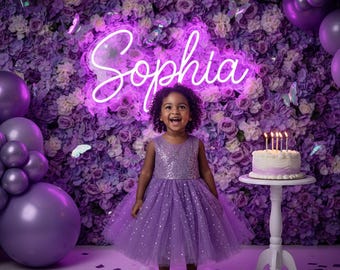 Custom Name Neon Sign For Kids, Neon Sign, Custom Neon Sign , Bedroom Decor, Kids Room Decor, Home Decor, Gift For Kids,Led Neon Lights