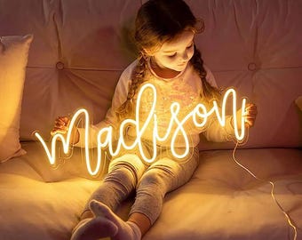 Custom Name Neon Sign | Kids Name LED Sign| Custom Neon Sign| Kid Room Decorations | Kids Name Neon Sign | LED Neon Sign| Bedroom Neon Sign