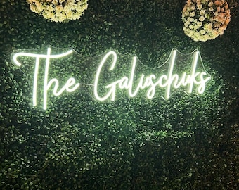 Neon Sign Custom Wedding Decor, Neon Name Sign,Led Neon Sign For Wedding, Last Name Neon Sign, Light Up Sign, Home Decor, Neon Custom Sign