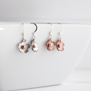 Cherry Blossom Dangle Earrings, Sakura Collection earrings, Cherry blossom Jewelry, Handmade by Hapa Girls, gifts for her image 3