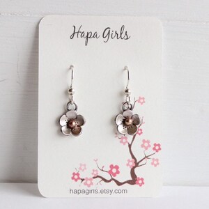 Cherry Blossom Dangle Earrings, Sakura Collection earrings, Cherry blossom Jewelry, Handmade by Hapa Girls, gifts for her image 5