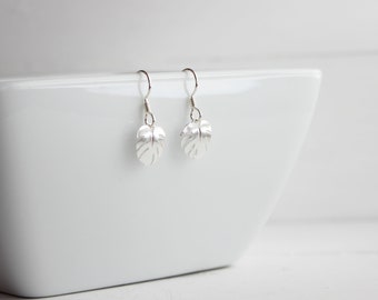 Tropical Sterling Silver Monstera Leaf Dangle Earrings