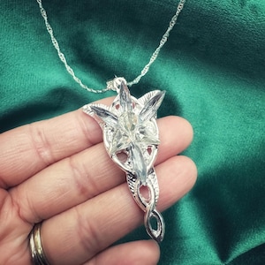 Elven Evenstar-ketting, Elven-trouwketting, Fantasy Star-ketting, Elven Crystal-sieraden, Fantasy-verjaardagscadeau, Elf Crystal-ketting