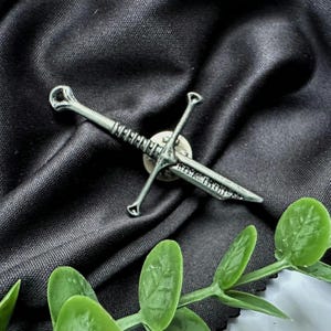 Elven Sword Enamel Pin: Fantasy Cosplay Jewelry