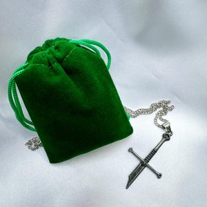 Elven Sword Necklace: Fantasy Cosplay Jewelry with Runes