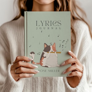 Custom Songwriting Notebook, Personalized Lyric Journal, Musician Diary and Gift for Songwriters, Women&#39;s Lyric Book, Writing and Composing