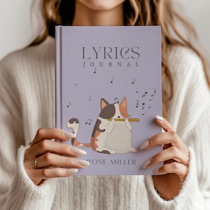 Custom Songwriting Notebook, Personalized Lyric Journal, Musician Diary and Gift for Songwriters, Women&#39;s Lyric Book, Writing and Composing
