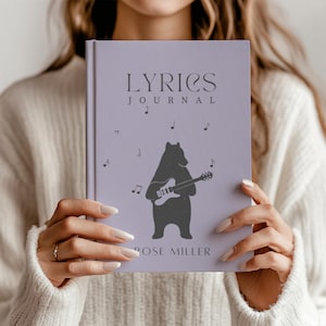 Custom Songwriting Notebook, Personalized Lyric Journal, Musician Diary and Gift for Songwriters, Women&#39;s Lyric Book, Writing and Composing