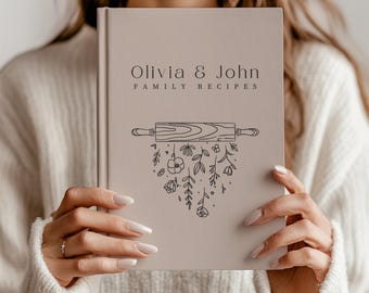 Custom Cookbook, Personalized Recipe Book, Family Chef, Cooking Journal,  Family Cook Book, Couple Gift, Personalized Name Recipe Book