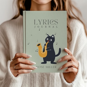 Custom Songwriting Notebook, Personalized Lyric Journal, Musician Diary and Gift for Songwriters, Women&#39;s Lyric Book, Writing and Composing
