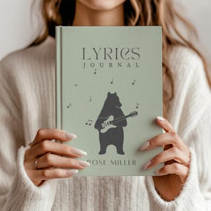 Custom Songwriting Notebook, Personalized Lyric Journal, Musician Diary and Gift for Songwriters, Women&#39;s Lyric Book, Writing and Composing