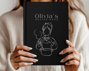 Libro de cocina personalizado, libro de recetas personalizado, chef familiar, diario de cocina, libro de cocina familiar, regalo para parejas, libro de recetas con nombre personalizado