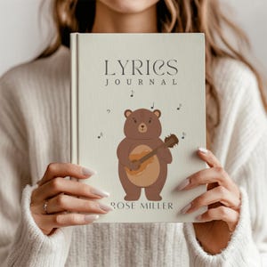 Custom Songwriting Notebook, Personalized Lyric Journal, Musician Diary and Gift for Songwriters, Women&#39;s Lyric Book, Writing and Composing