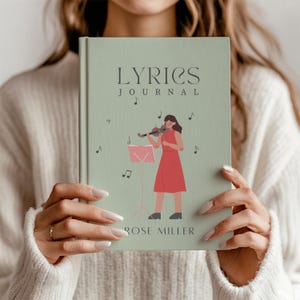 Custom Songwriting Notebook, Personalized Lyric Journal, Musician Diary and Gift for Songwriters, Women&#39;s Lyric Book, Writing and Composing